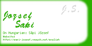 jozsef sapi business card