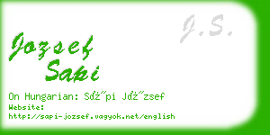 jozsef sapi business card